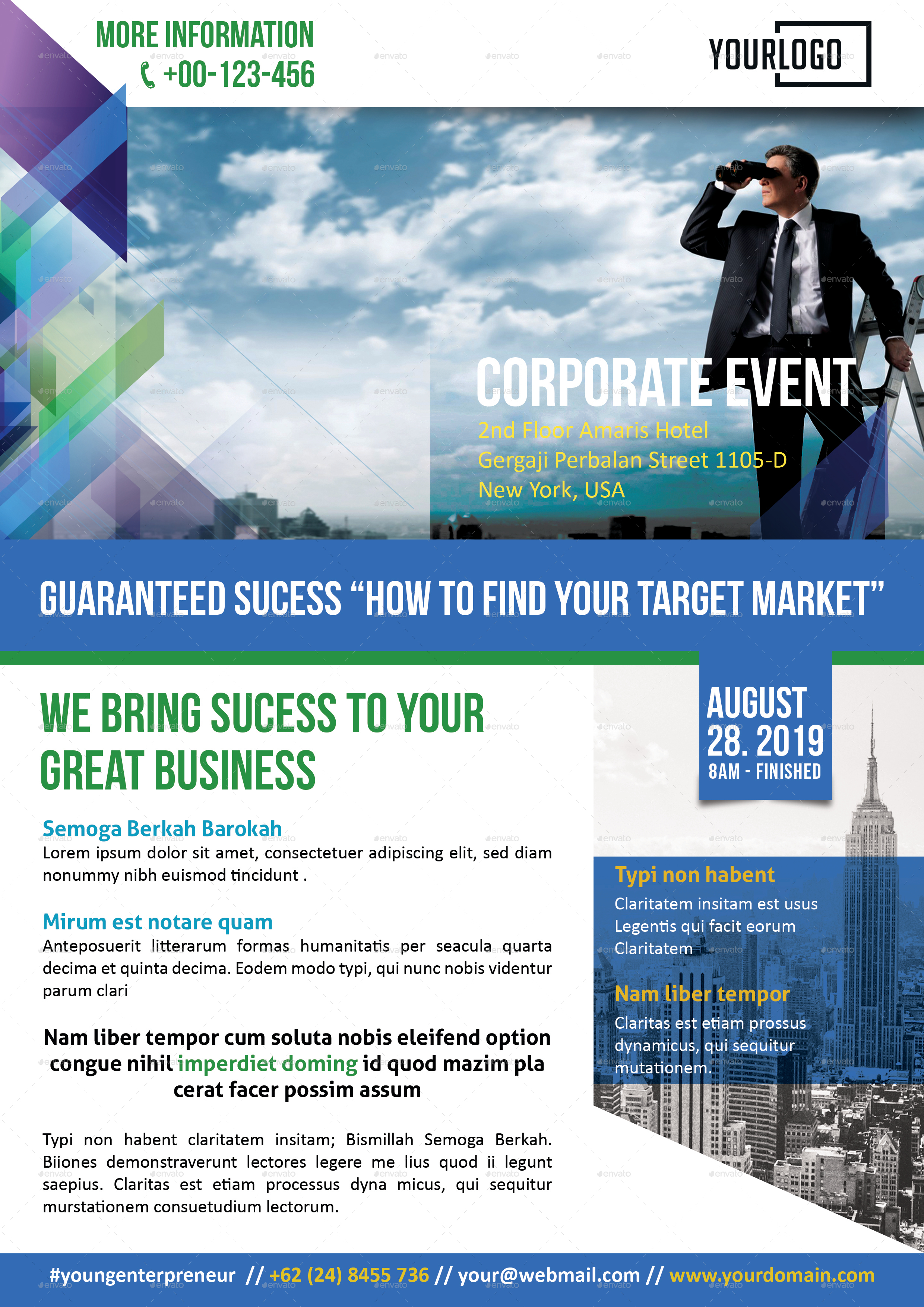 event corporate flyer bundle by yesangga graphicriver business event flyer